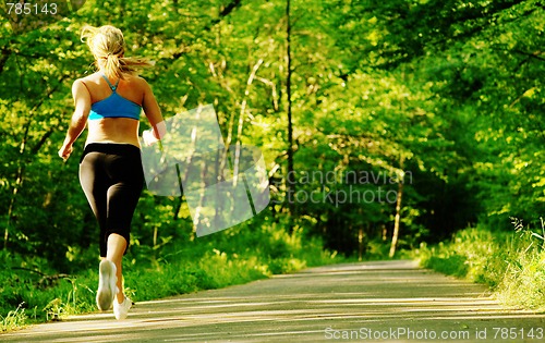 Image of Young Woman Working Out