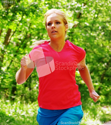 Image of Young Woman Working Out