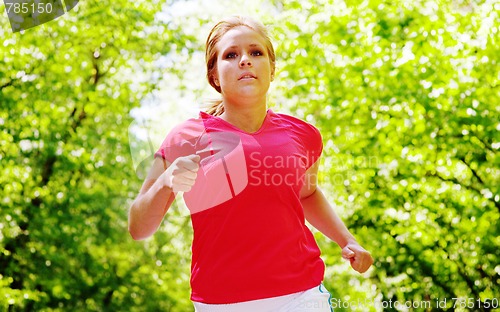 Image of Young Woman Working Out