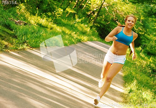 Image of Young Woman Working Out