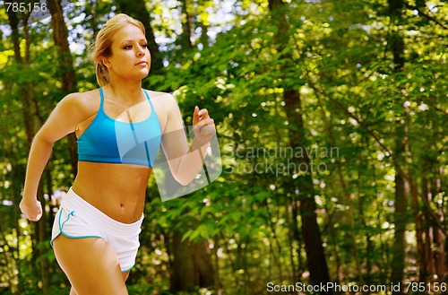 Image of Young Woman Working Out