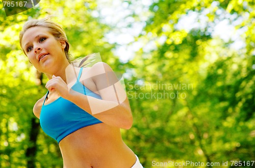 Image of Young Woman Working Out