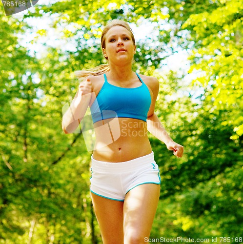 Image of Young Woman Working Out