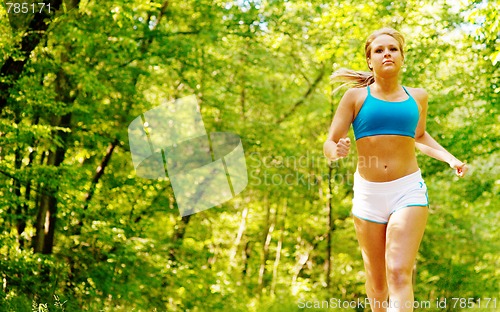 Image of Young Woman Working Out