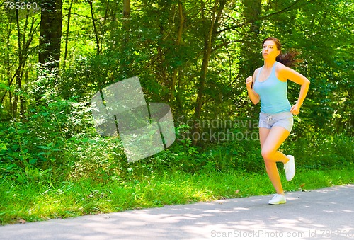 Image of Young Woman Outdoor Workout