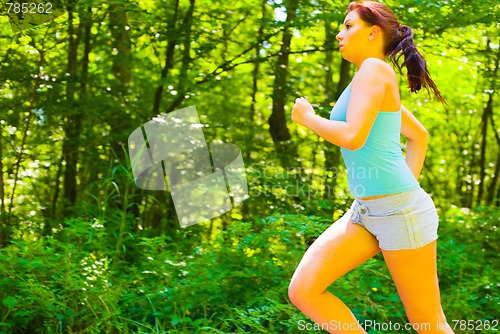 Image of Young Woman Outdoor Workout