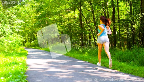 Image of Young Woman Outdoor Workout