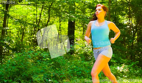 Image of Young Woman Outdoor Workout