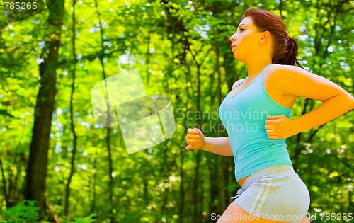 Image of Young Woman Outdoor Workout