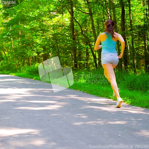 Image of Young Woman Outdoor Workout
