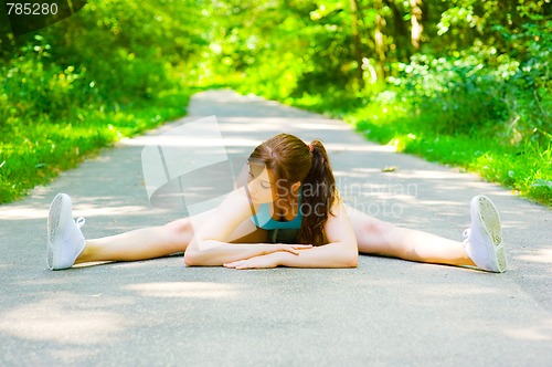 Image of Young Woman Outdoor Workout