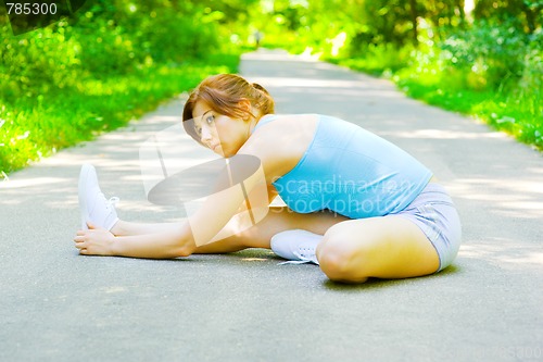 Image of Young Woman Outdoor Workout