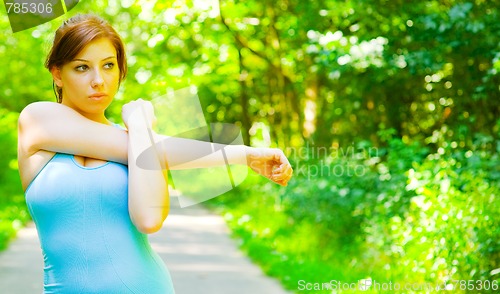 Image of Young Woman Outdoor Workout