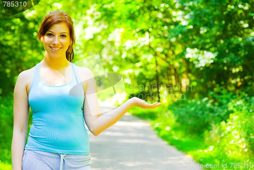Image of Young Woman Outdoor Workout