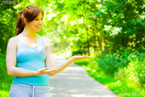 Image of Young Woman Outdoor Workout