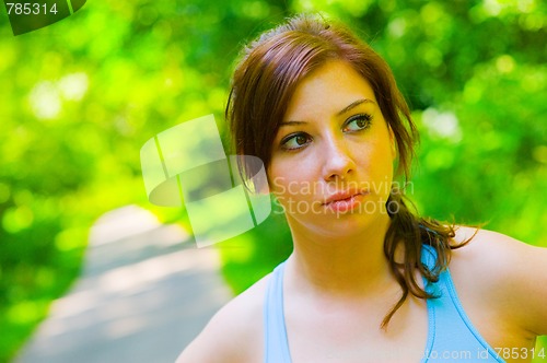 Image of Young Woman Outdoor Workout