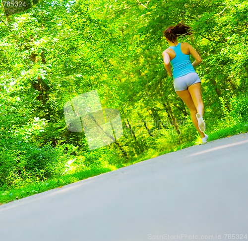 Image of Young Woman Outdoor Workout