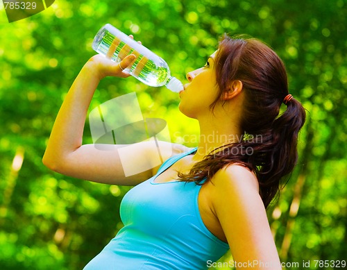 Image of Young Woman Outdoor Workout
