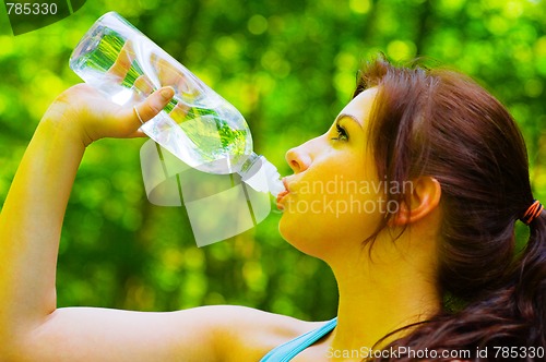 Image of Young Woman Outdoor Workout