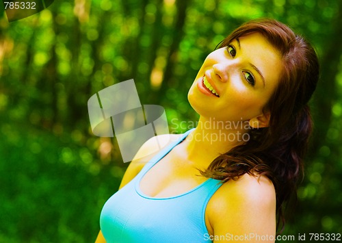 Image of Young Woman Outdoor Workout