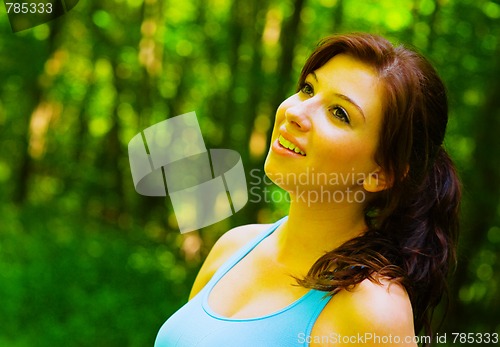 Image of Young Woman Outdoor Workout