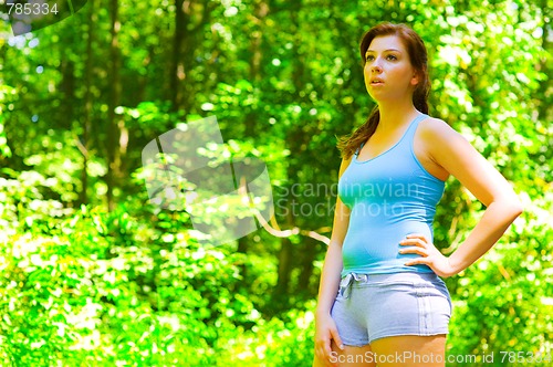 Image of Young Woman Outdoor Workout