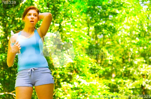 Image of Young Woman Outdoor Workout