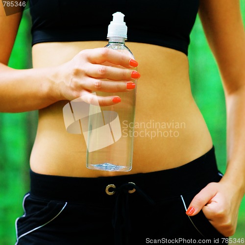 Image of Blonde Woman Exercising 