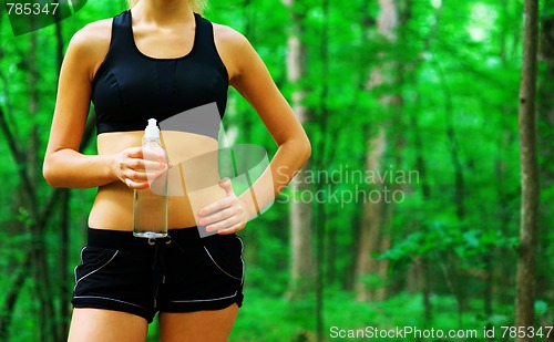 Image of Blonde Woman Exercising 