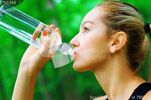 Image of Blonde Woman Exercising 