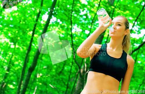 Image of Blonde Woman Exercising 