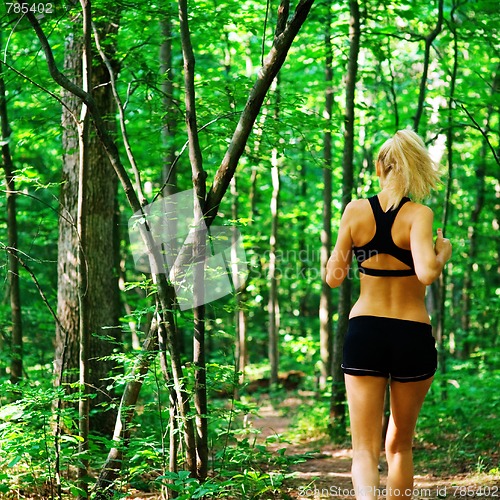 Image of Blonde Woman Exercising 