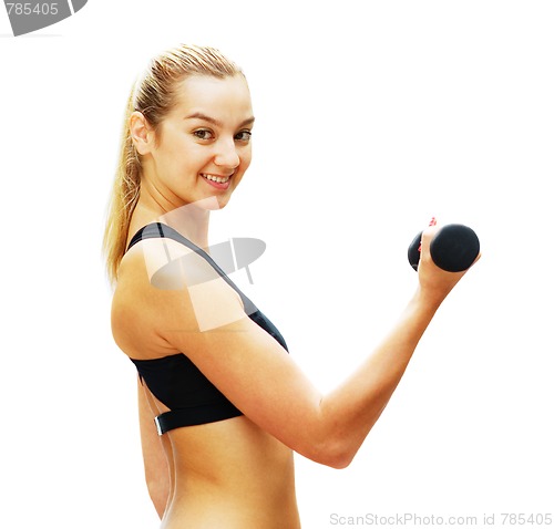 Image of Workout Woman Against White