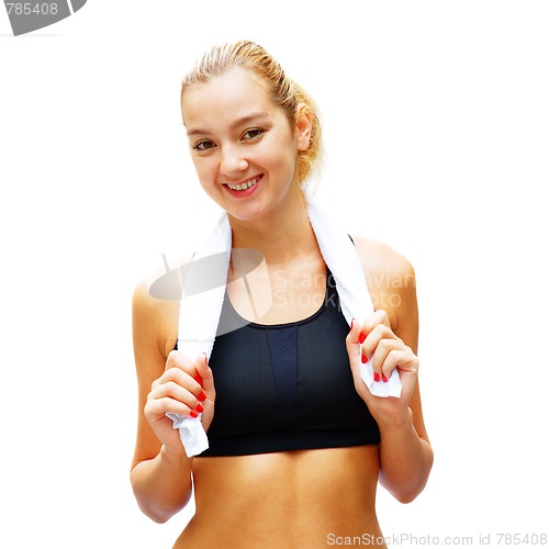 Image of Workout Woman Against White