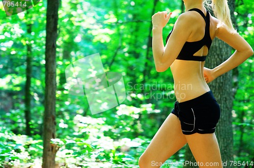 Image of Blonde Woman Exercising 