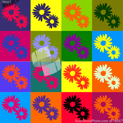 Image of Retro flowers