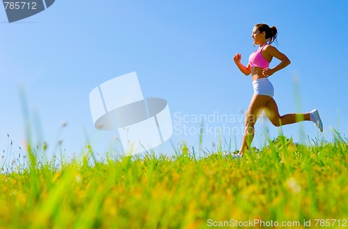 Image of Athletic Woman Exercising 