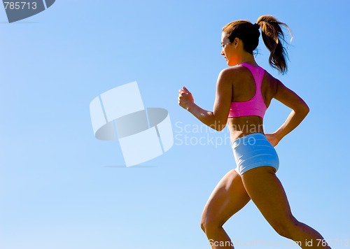 Image of Athletic Woman Exercising 