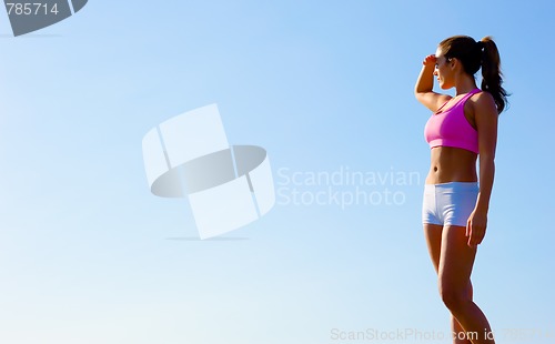 Image of Athletic Woman Exercising 