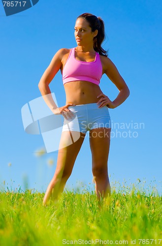 Image of Athletic Woman Exercising 