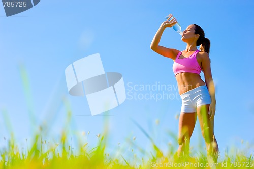 Image of Athletic Woman Exercising 