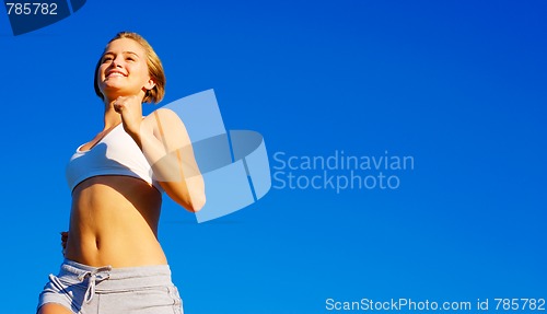 Image of Fit Young Woman Working Out