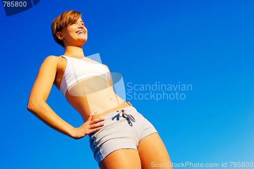 Image of Fit Young Woman Working Out