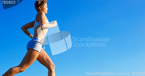Image of Fit Young Woman Working Out