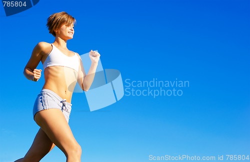 Image of Fit Young Woman Working Out