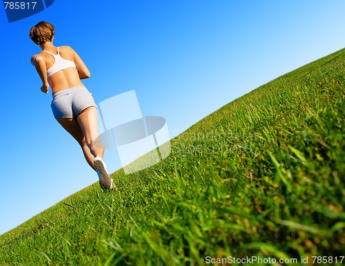 Image of Fit Young Woman Working Out