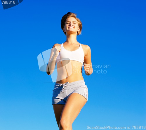 Image of Fit Young Woman Working Out