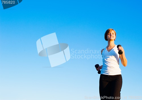 Image of Young Woman Walking