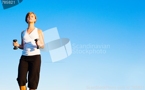 Image of Young Woman Walking