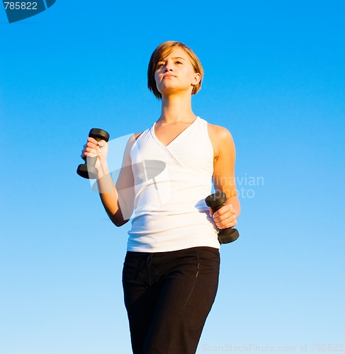 Image of Young Woman Walking